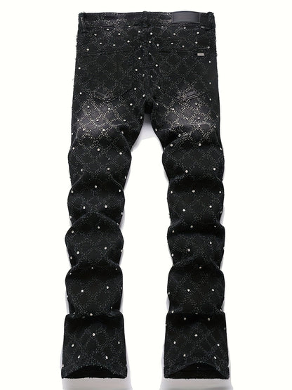 Men's Slim Fit Jeans - Classic Wash Embellished