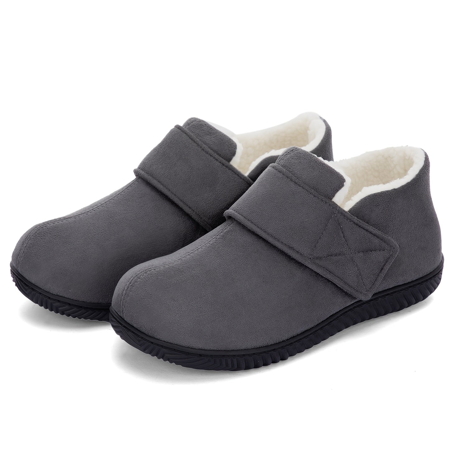 Men's Dark Gray Velvet Shoes - product view 2