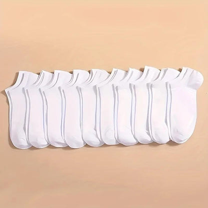 Men's Solid Color Ankle Socks - 40-Pair Pack