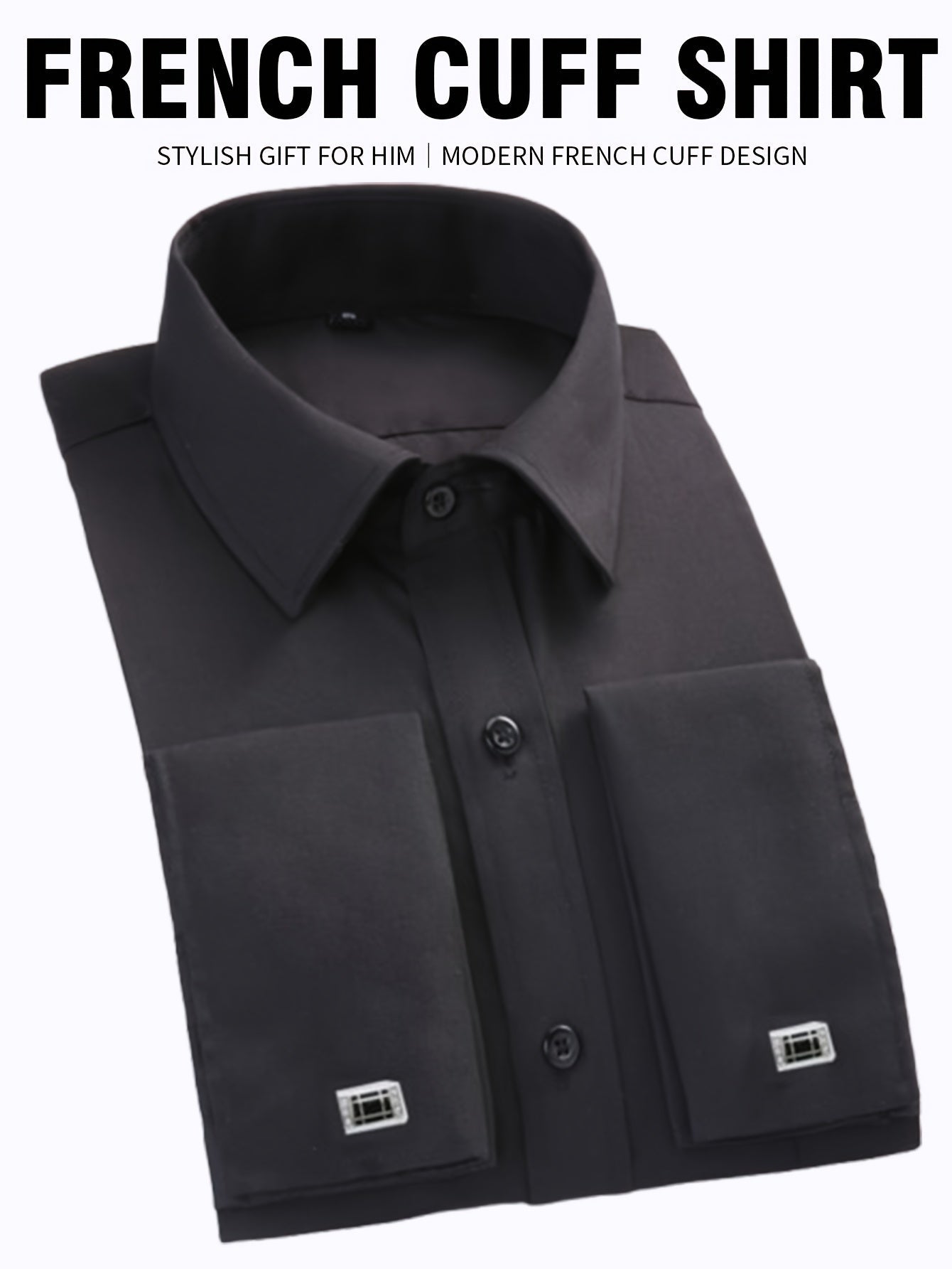 Men's Pale Pinkish Gray Long-Sleeve Dress - product view 16