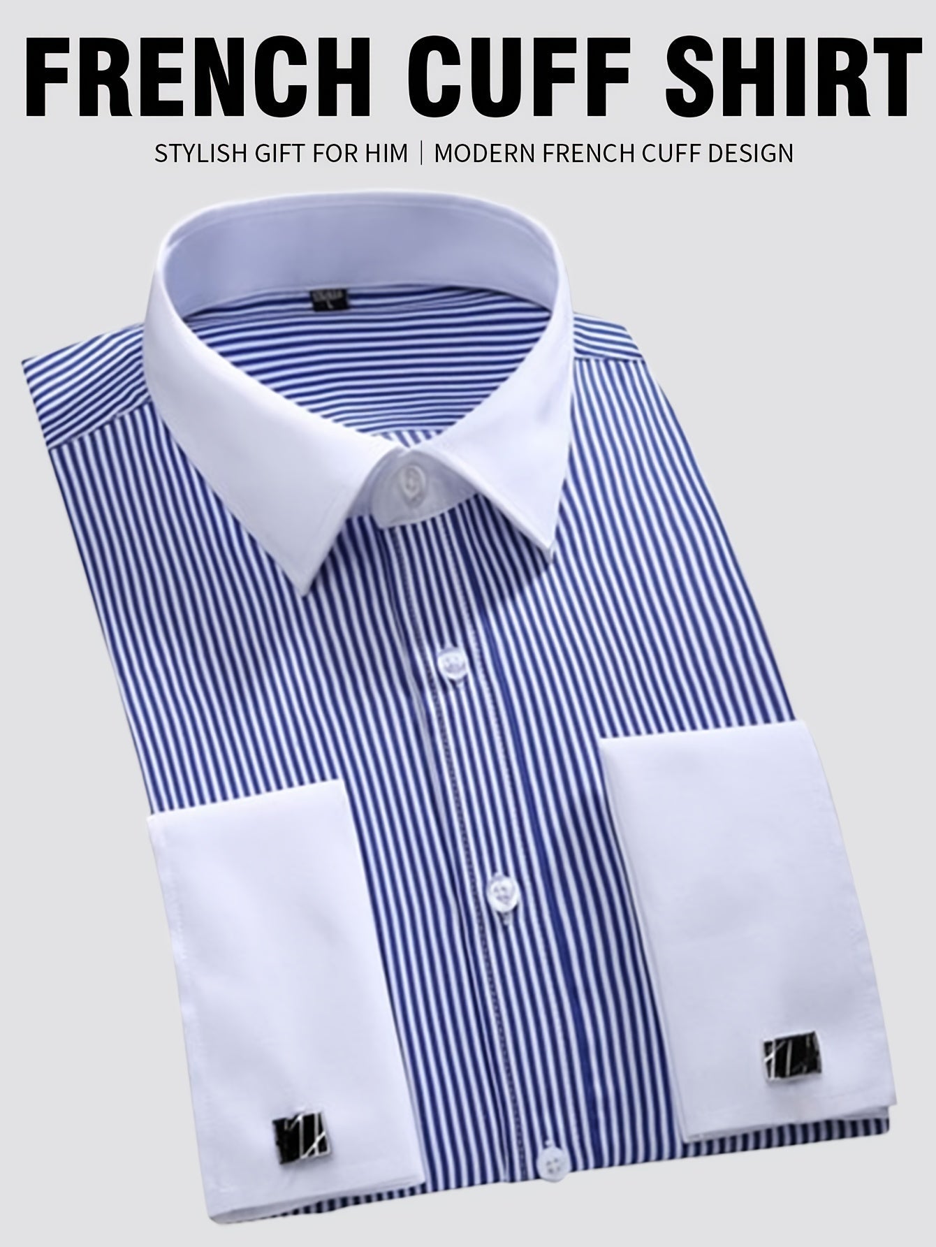 Men's Solid Color Dress Shirt - Classic Neck Short Sleeve 265829