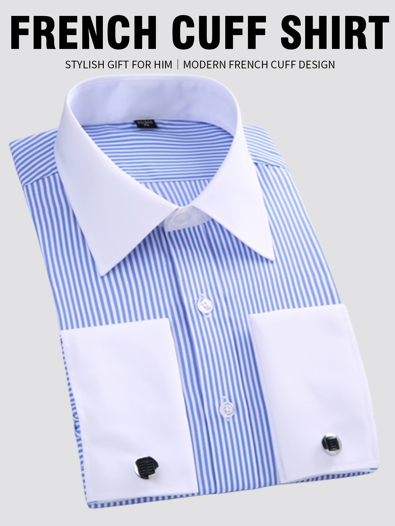 Men's Solid Color Dress Shirt - Classic Neck Short Sleeve 265829
