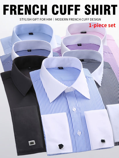Men's Pale Pinkish Gray Long-Sleeve Dress - product view 37