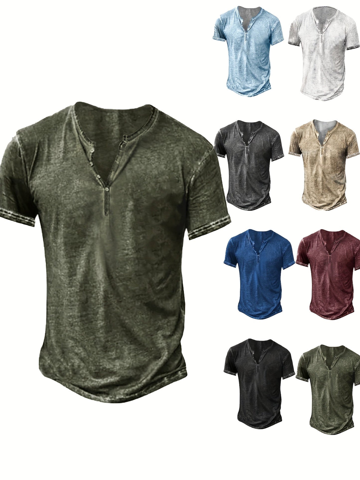 Black Cotton Slim-Fit Short-Sleeve T-Shirt - product view 13