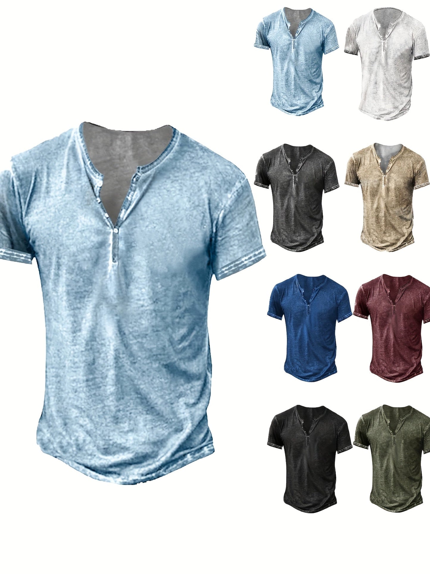Black Cotton Slim-Fit Short-Sleeve T-Shirt - product view 19