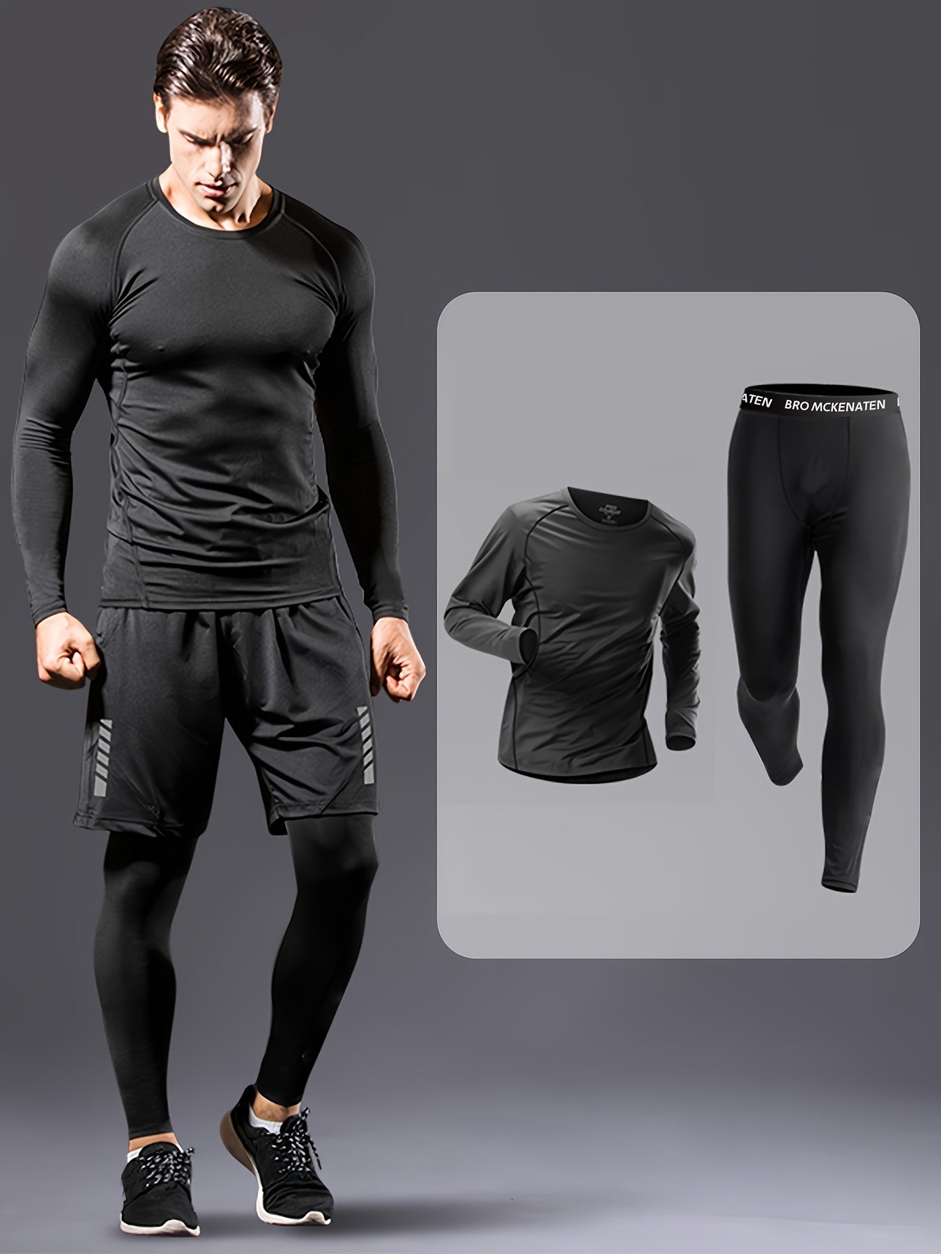 Men's Solid Color Performance T-Shirt - Long Sleeve 766565