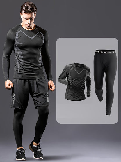Men's Sci-fi Long-sleeved Two-piece Suit T-Shirt - product view 11
