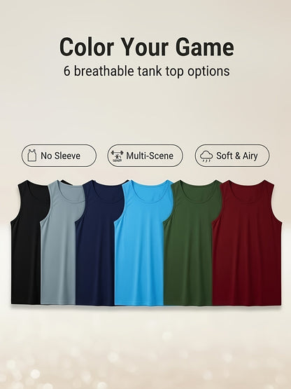 Men's Solid Color T-Shirt - Sleeveless 473957