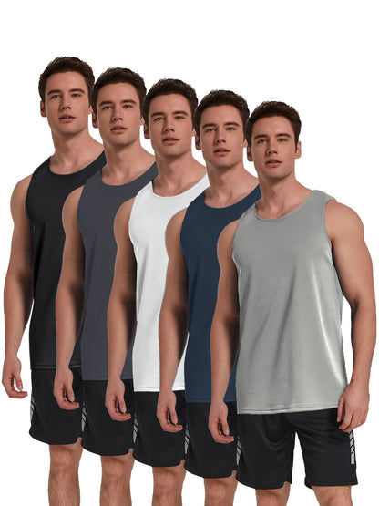 Men's Solid Color T-Shirt - Sleeveless 473957