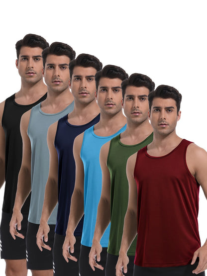 Men's Solid Color T-Shirt - Sleeveless 473957