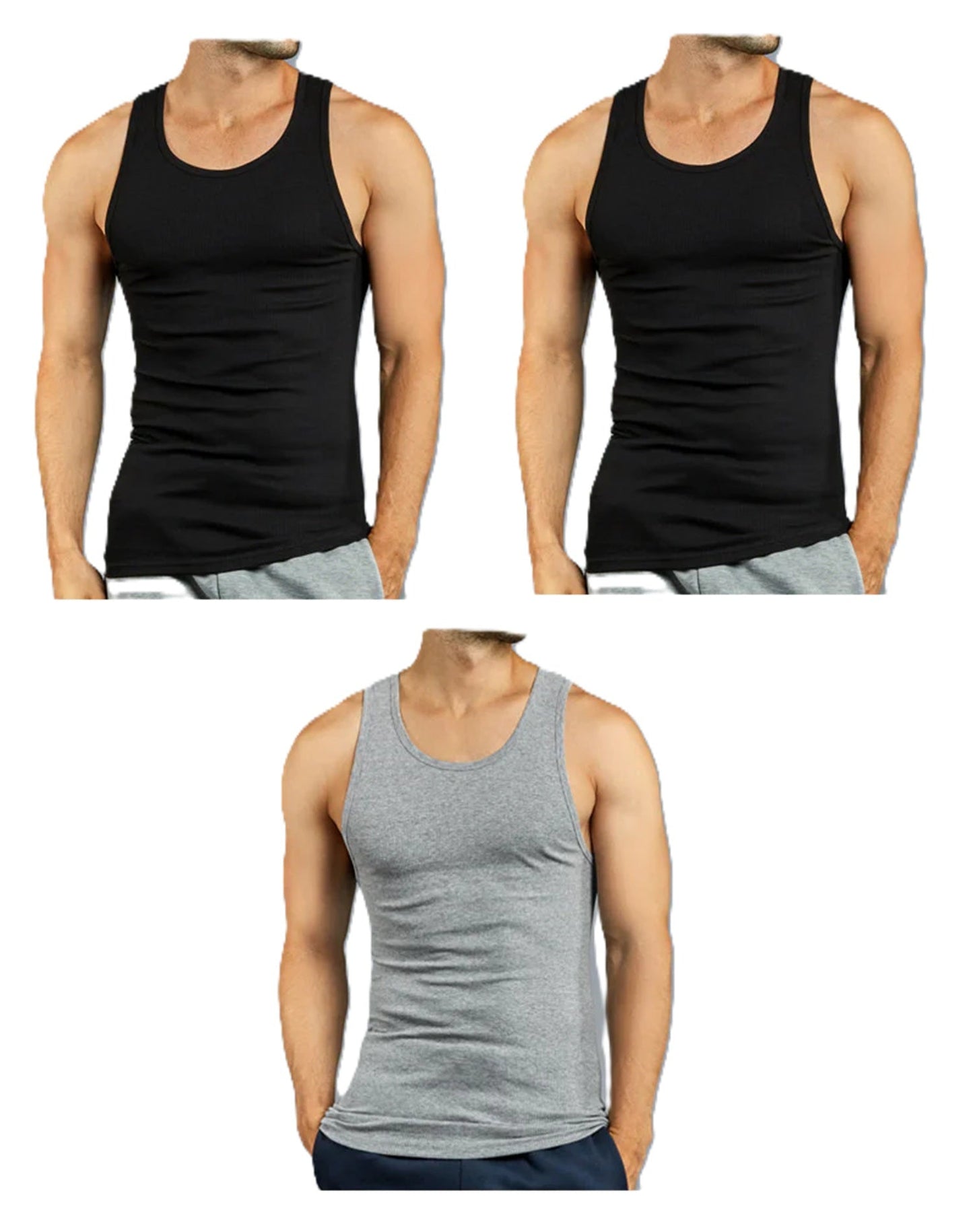 Men's Solid Color Tank Top - Classic Neck Sleeveless 898789
