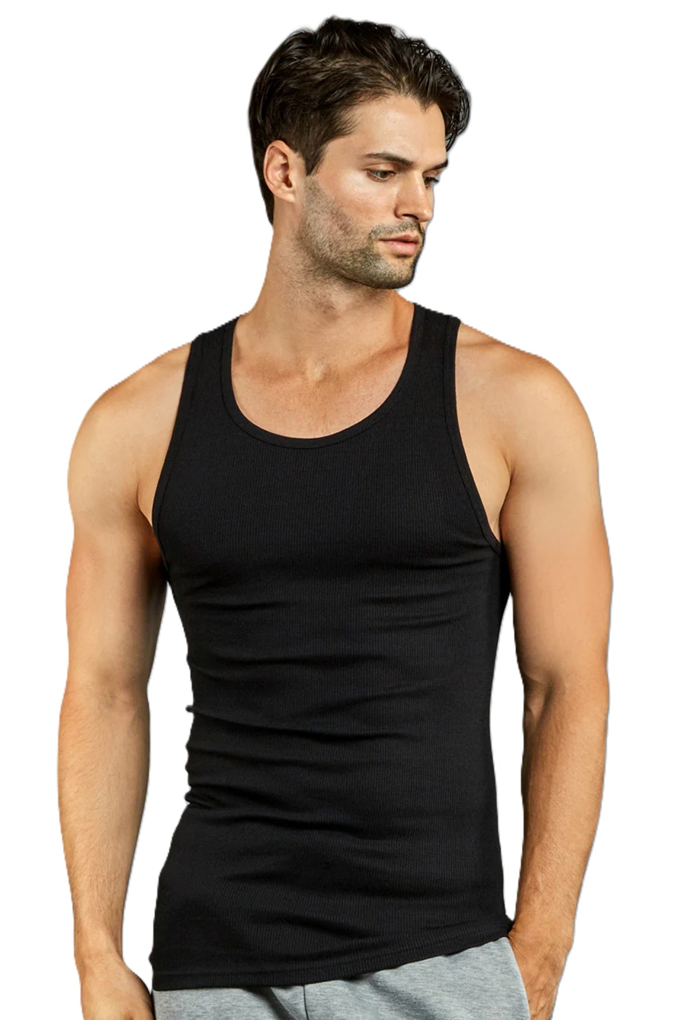 Men's Solid Color Tank Top - Classic Neck Sleeveless 898789