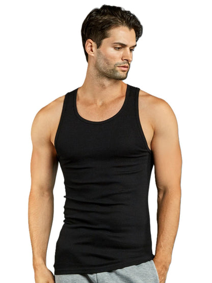 Men's Solid Color Tank Top - Classic Neck Sleeveless 898789