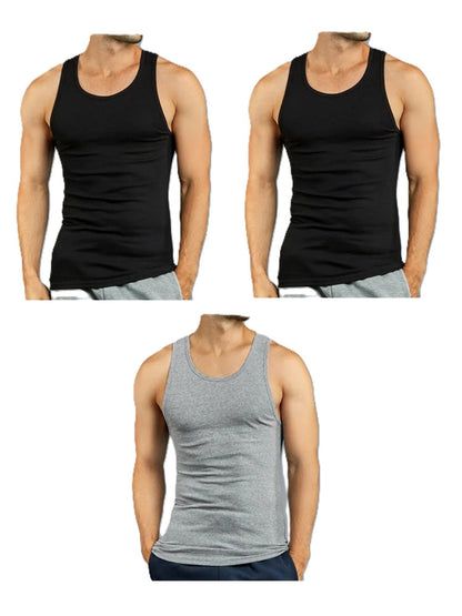 Men's Solid Color Tank Top - Classic Neck Sleeveless 898789
