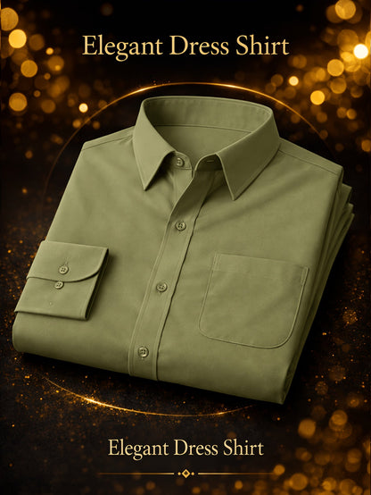 Men's Regular Fit Casual Button Shirts Long Sleeve Stretch Breathable Wrinkle - product view 46