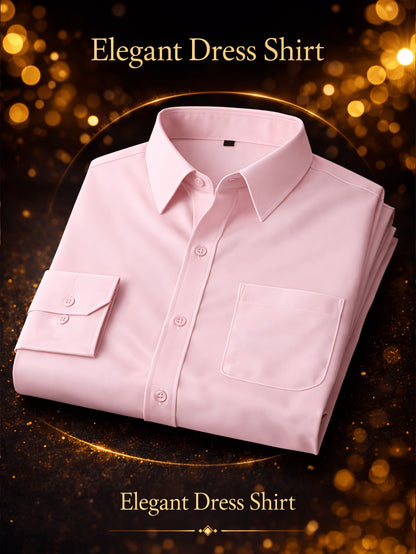 Men's Regular Fit Casual Button Shirts Long Sleeve Stretch Breathable Wrinkle - product view 33