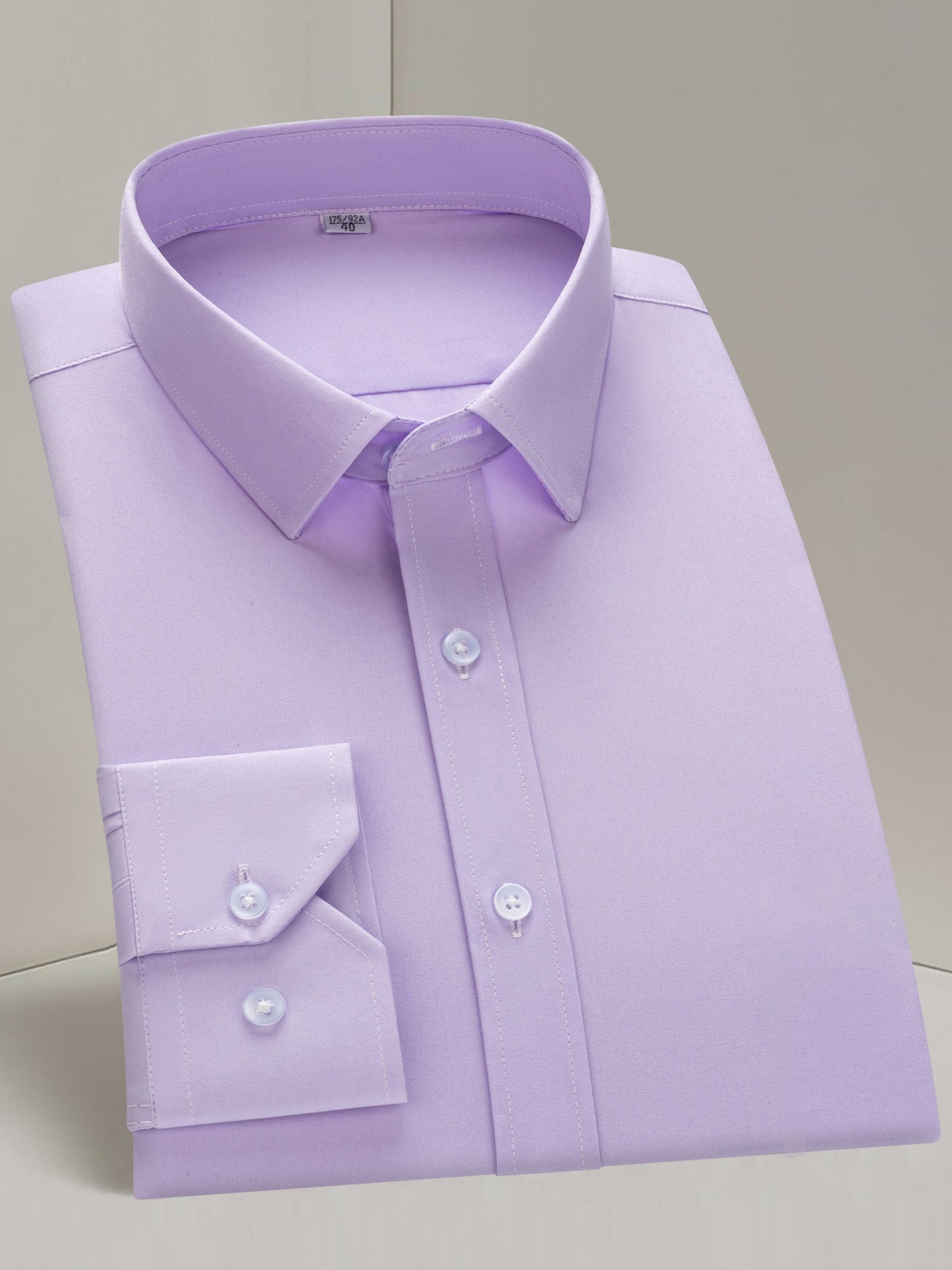 Men's Solid Long Sleeve Dress Shirt - Stretch