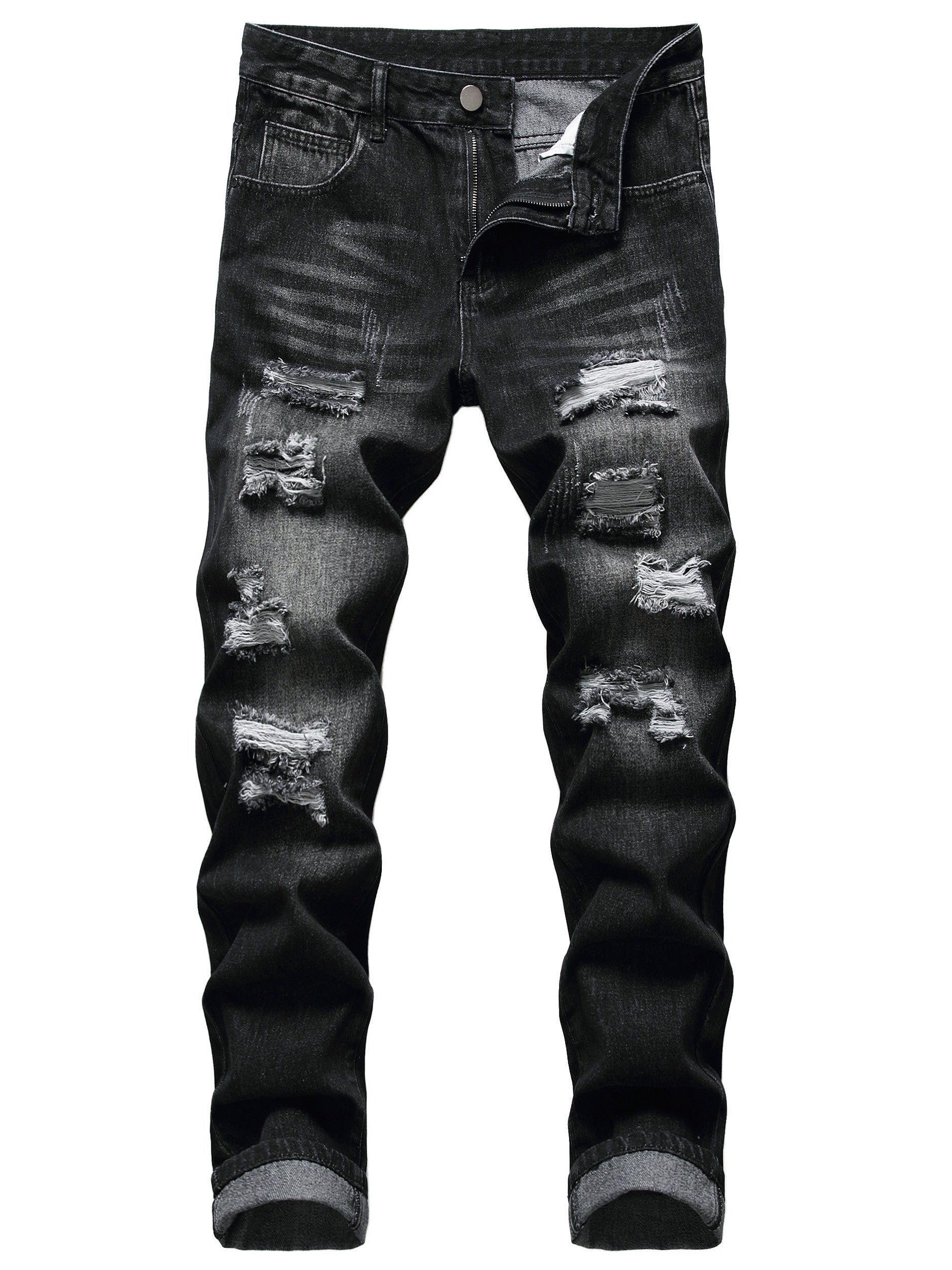 Men's Black Denim Pants - product view 4
