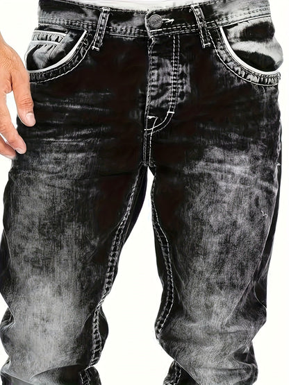 Men's Straight Leg Jeans - Classic Wash Clean Finish