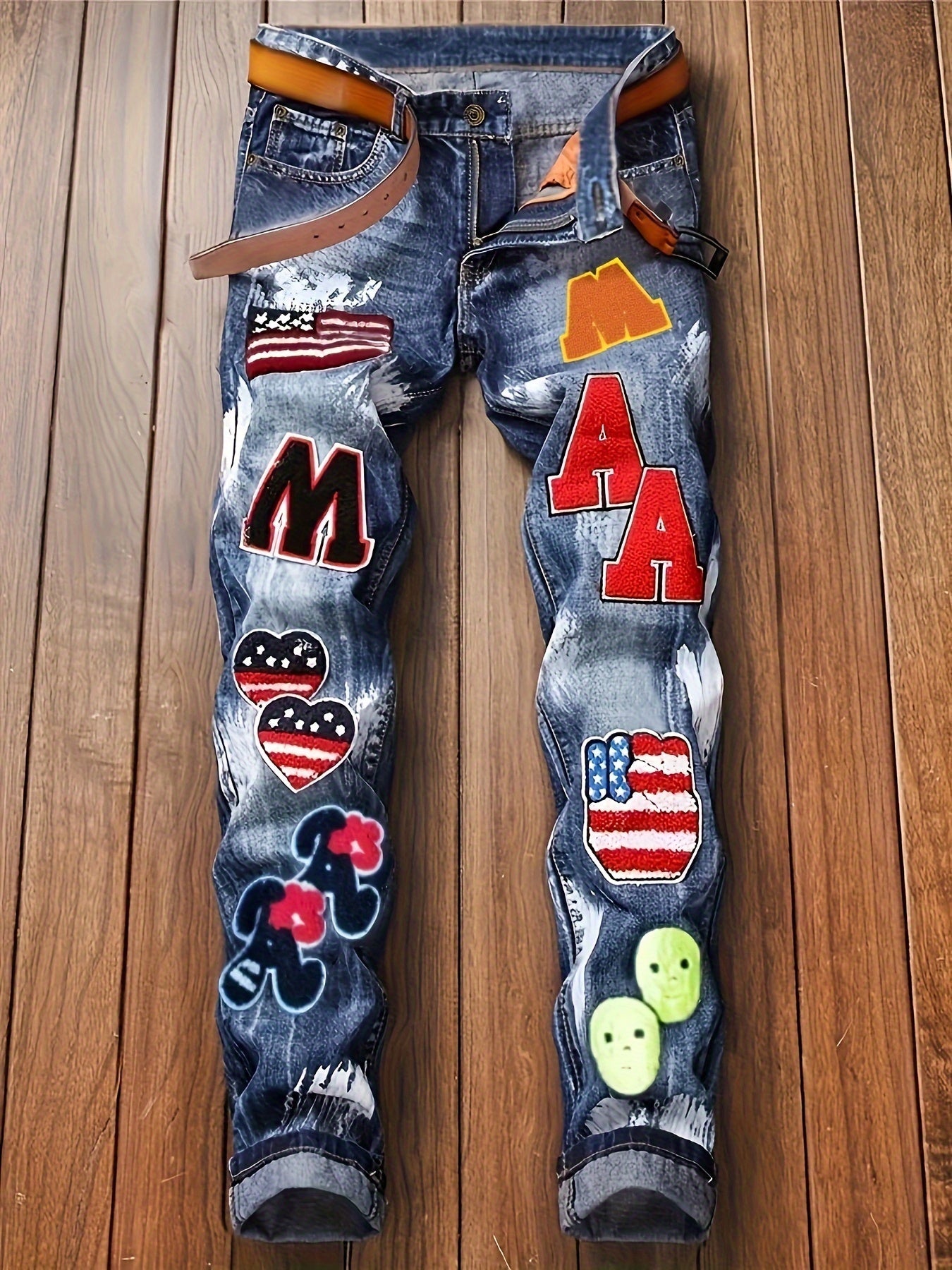 Men's Blue Denim Jeans - product view 5