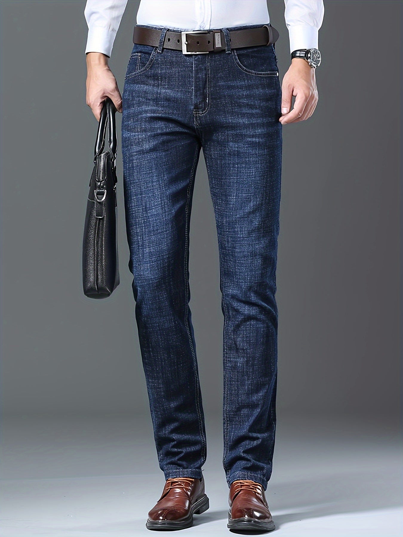 Men's Straight Leg Jeans - Vintage Wash Clean Finish