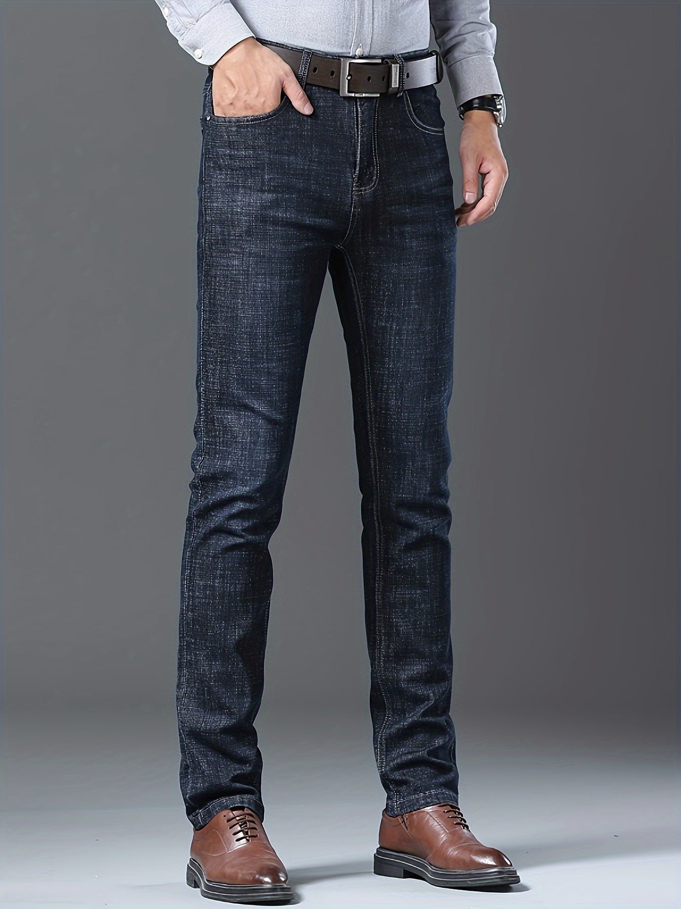 Men's Straight Leg Jeans - Vintage Wash Clean Finish