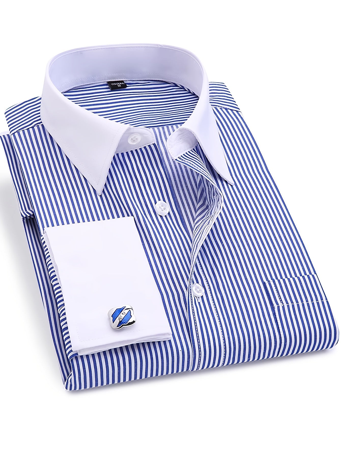 Men's Striped Long Sleeve Dress Shirt - Wrinkle Resistant