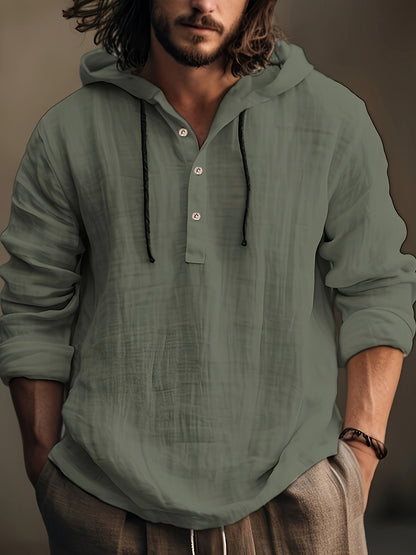 Men's Coffee Brown Long-Sleeve Shirt - product view 7