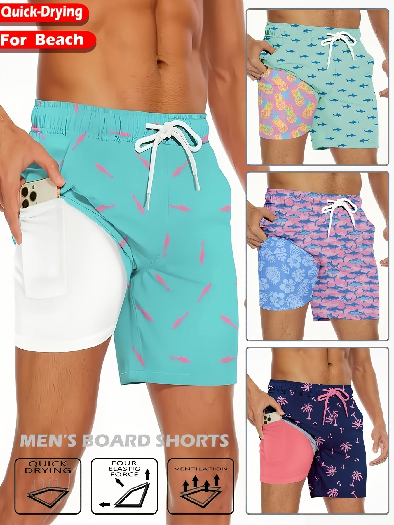 Men's Cyan Polyester Printed Pants - product view 23
