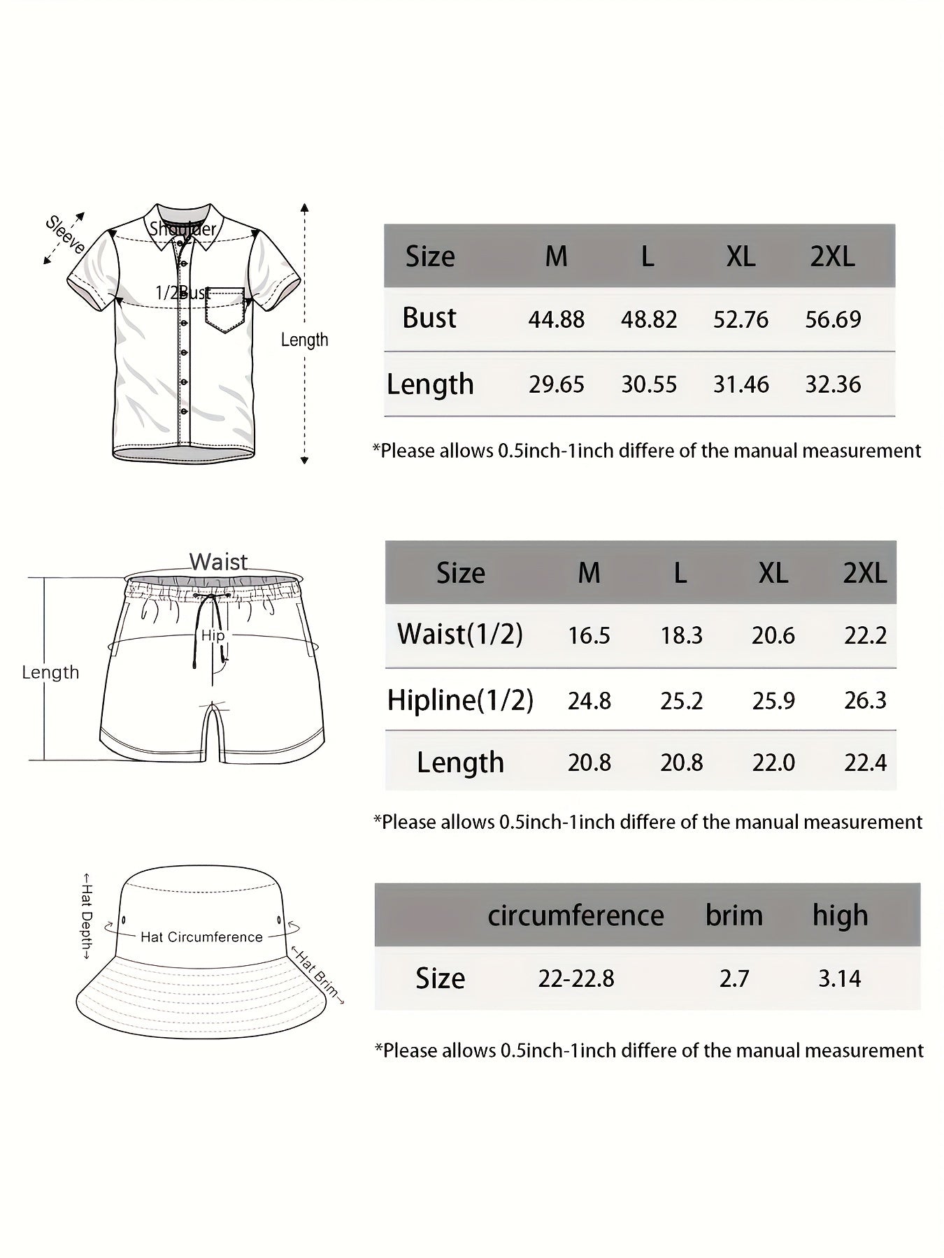 Men's Three-Piece Beach Outfit Set - Resort Print Summer Style