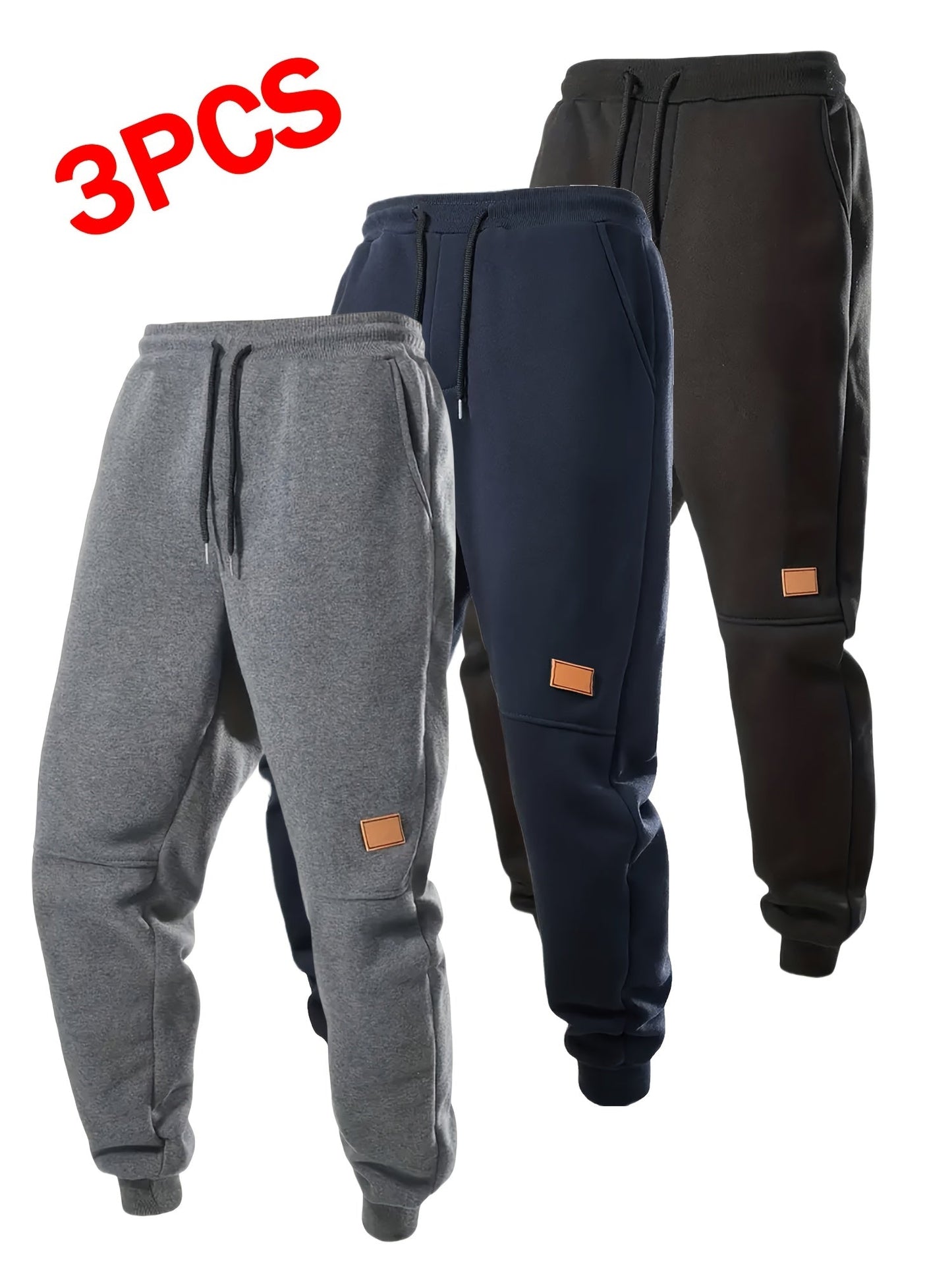 Men's Grey+Dark Grey+Black Polyester Pants - product view 15