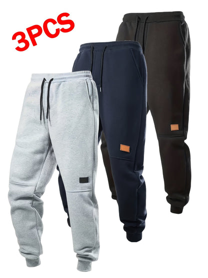 Men's Grey+Dark Grey+Black Polyester Pants - product view 11