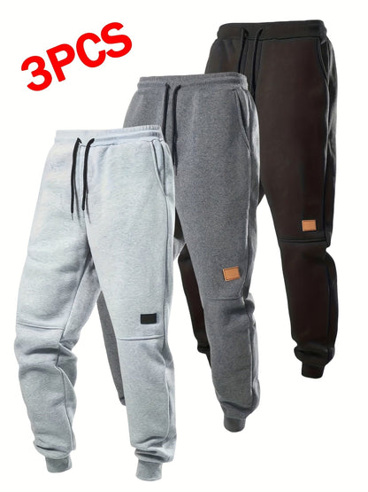 Men's Grey+Dark Grey+Black Polyester Pants - product view 3