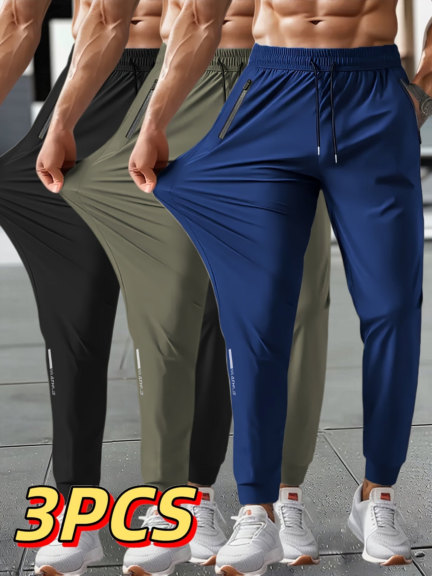 Men's Grey+Blue+Green Striped Pants - product view 30