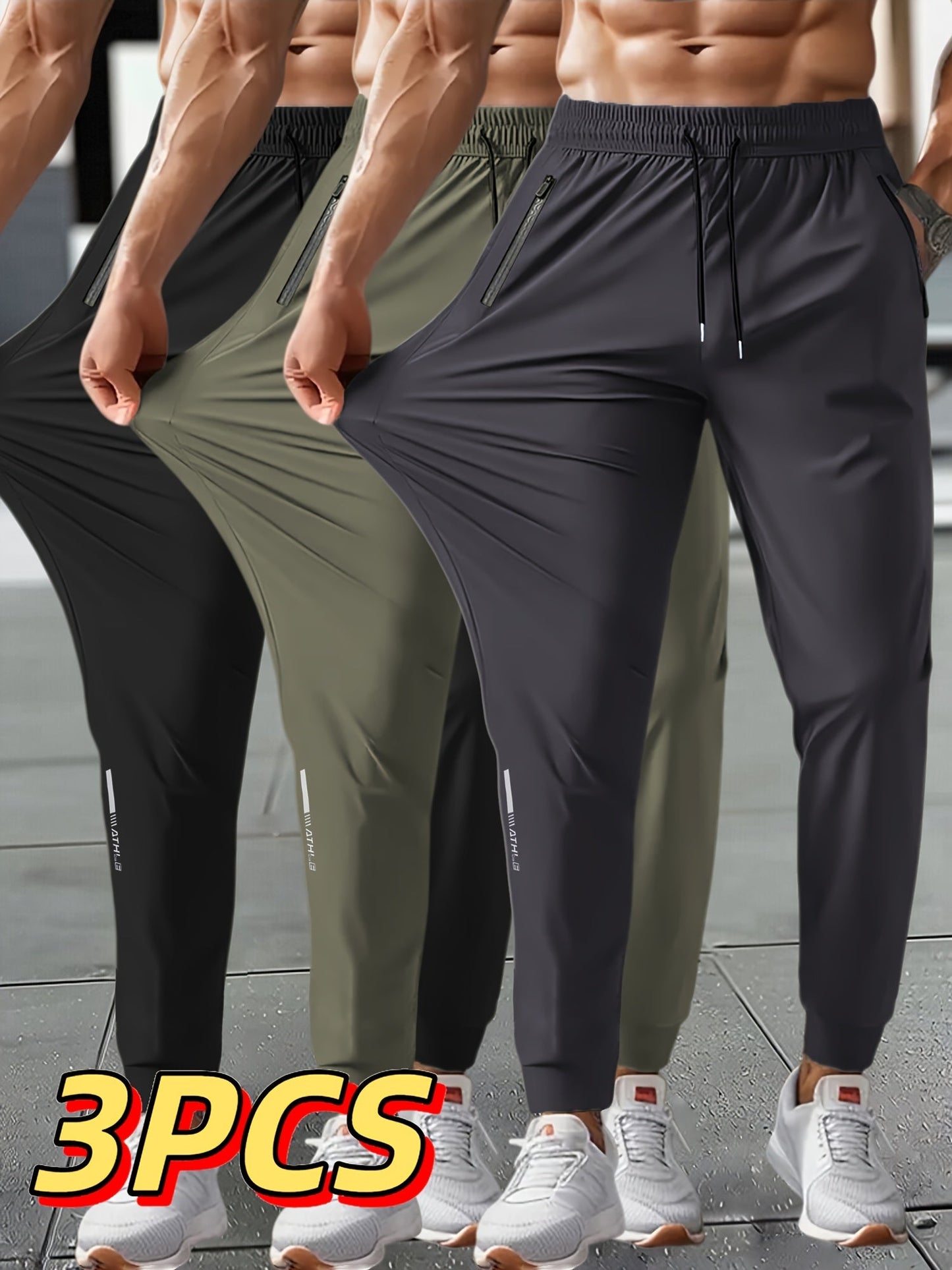 Men's Grey+Blue+Green Striped Pants - product view 29