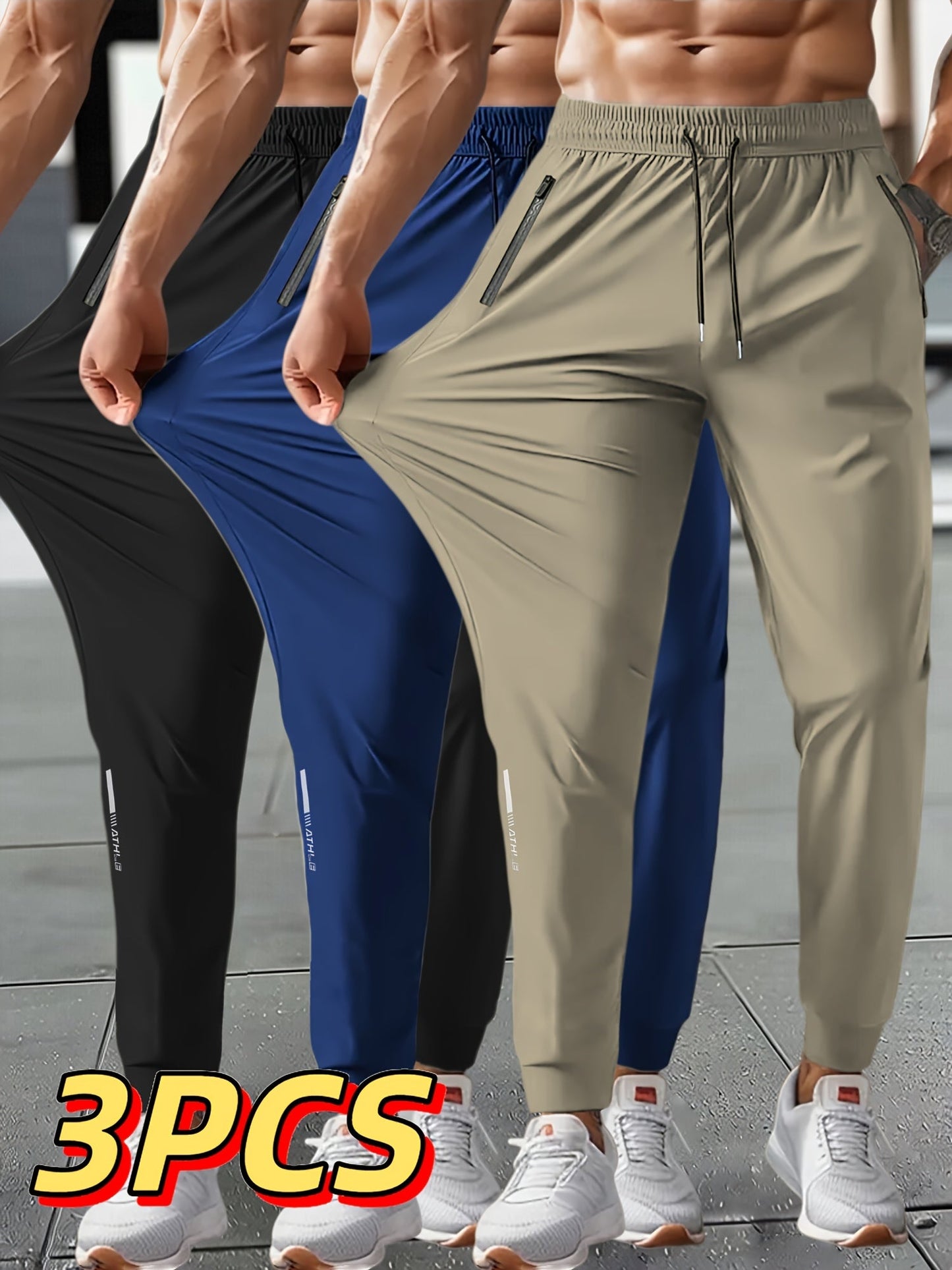 Men's Grey+Blue+Green Striped Pants - product view 27