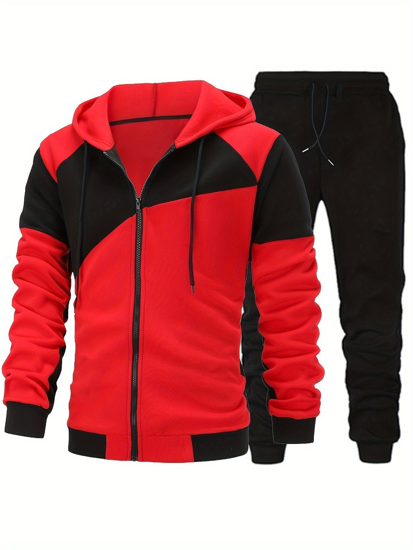 Men's Tracksuit Jacket and Pants Set - Patriotic Print Everyday Style