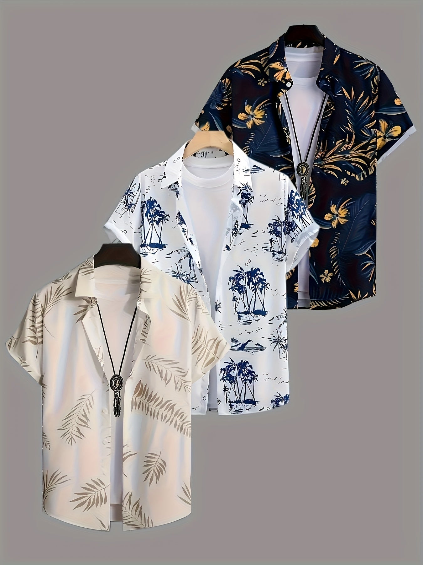 Men's Mixed colors Polyester Floral Printed Dress - product view 14