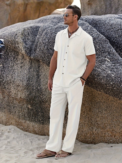 Men's Black Linen Pants - product view 23