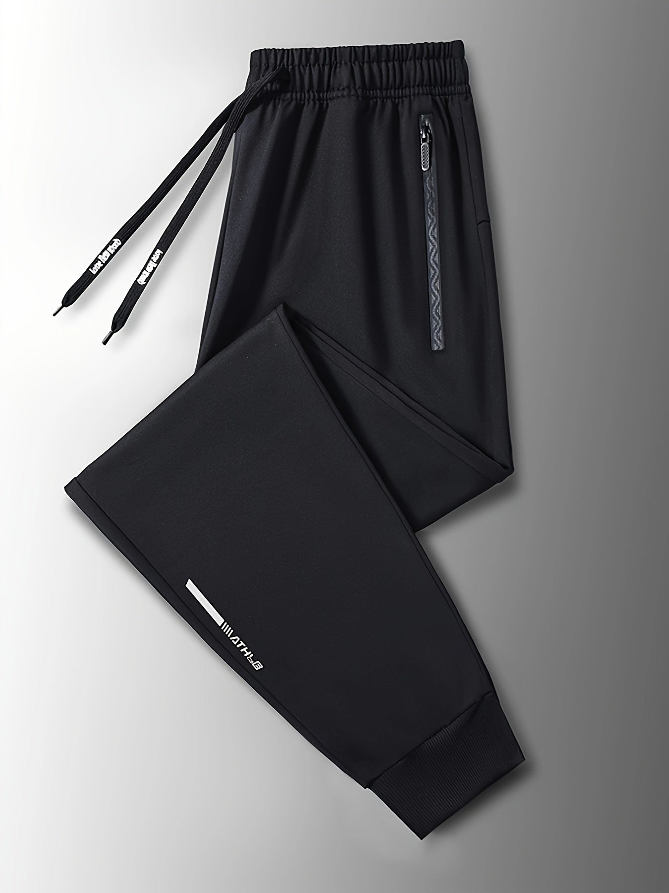 Men's Black Polyester Cargo Pants - product view 7