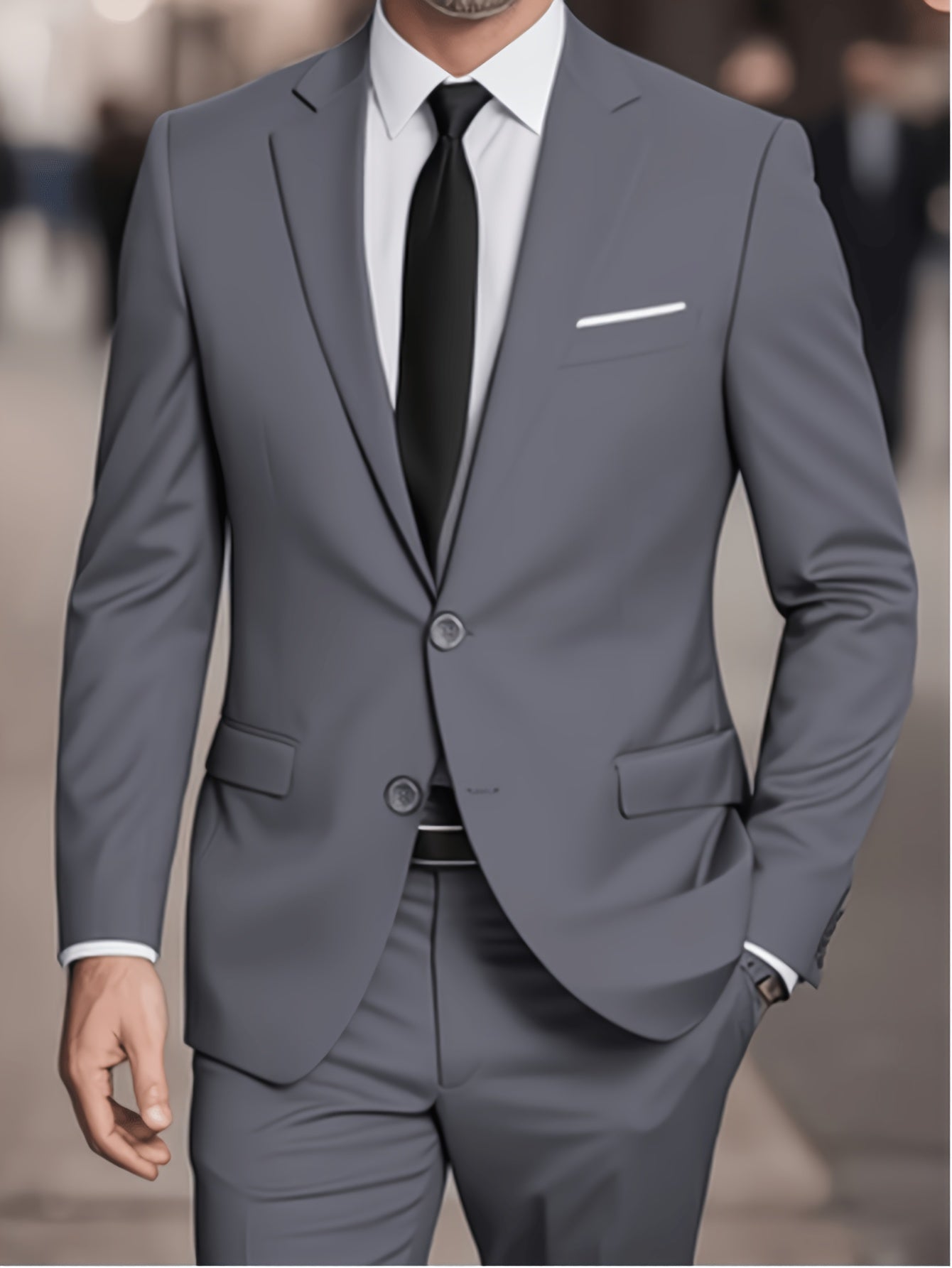 Men's Black Long-Sleeve Jacket - product view 18