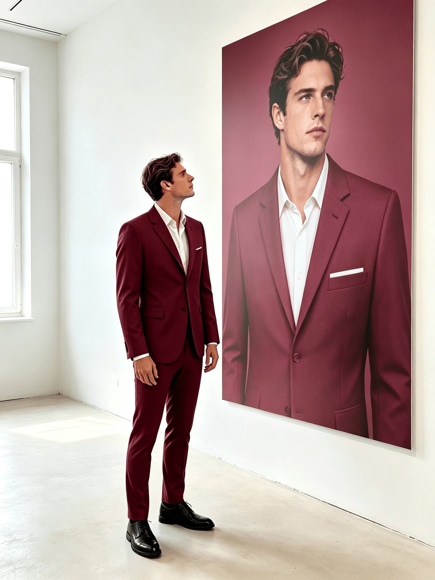 Men's Navy Color Viscose Slim-Fit Blazer - product view 43
