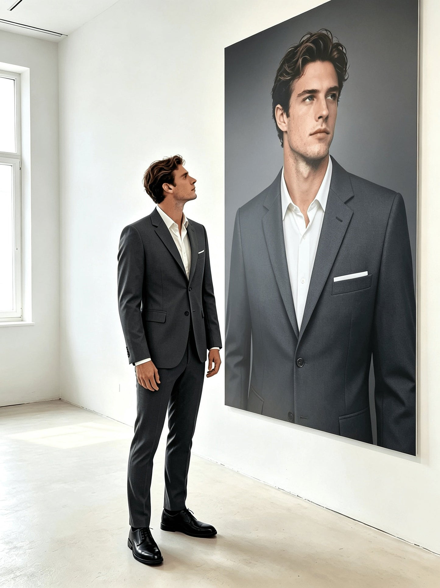 Men's Navy Color Viscose Slim-Fit Blazer - product view 23