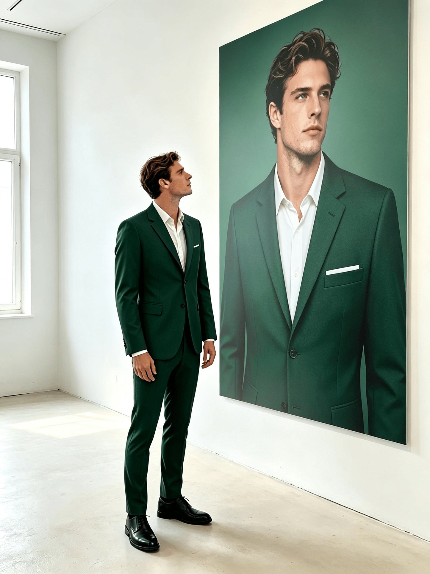 Men's Navy Color Viscose Slim-Fit Blazer - product view 46