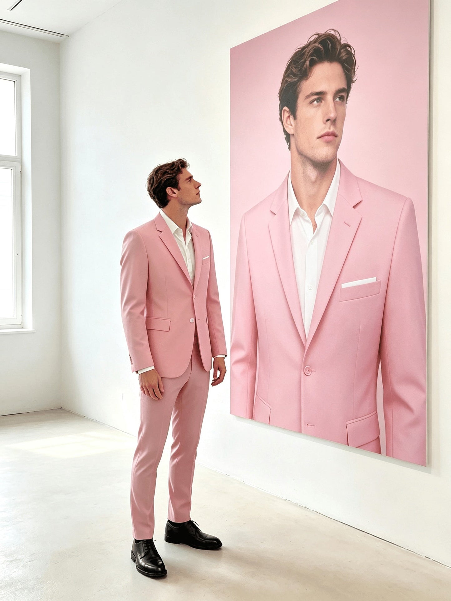 Men's Two-Piece Suit Set - Solid Color Everyday Style
