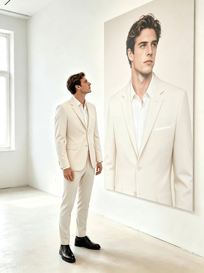 Men's Two-Piece Suit Set - Solid Color Everyday Style