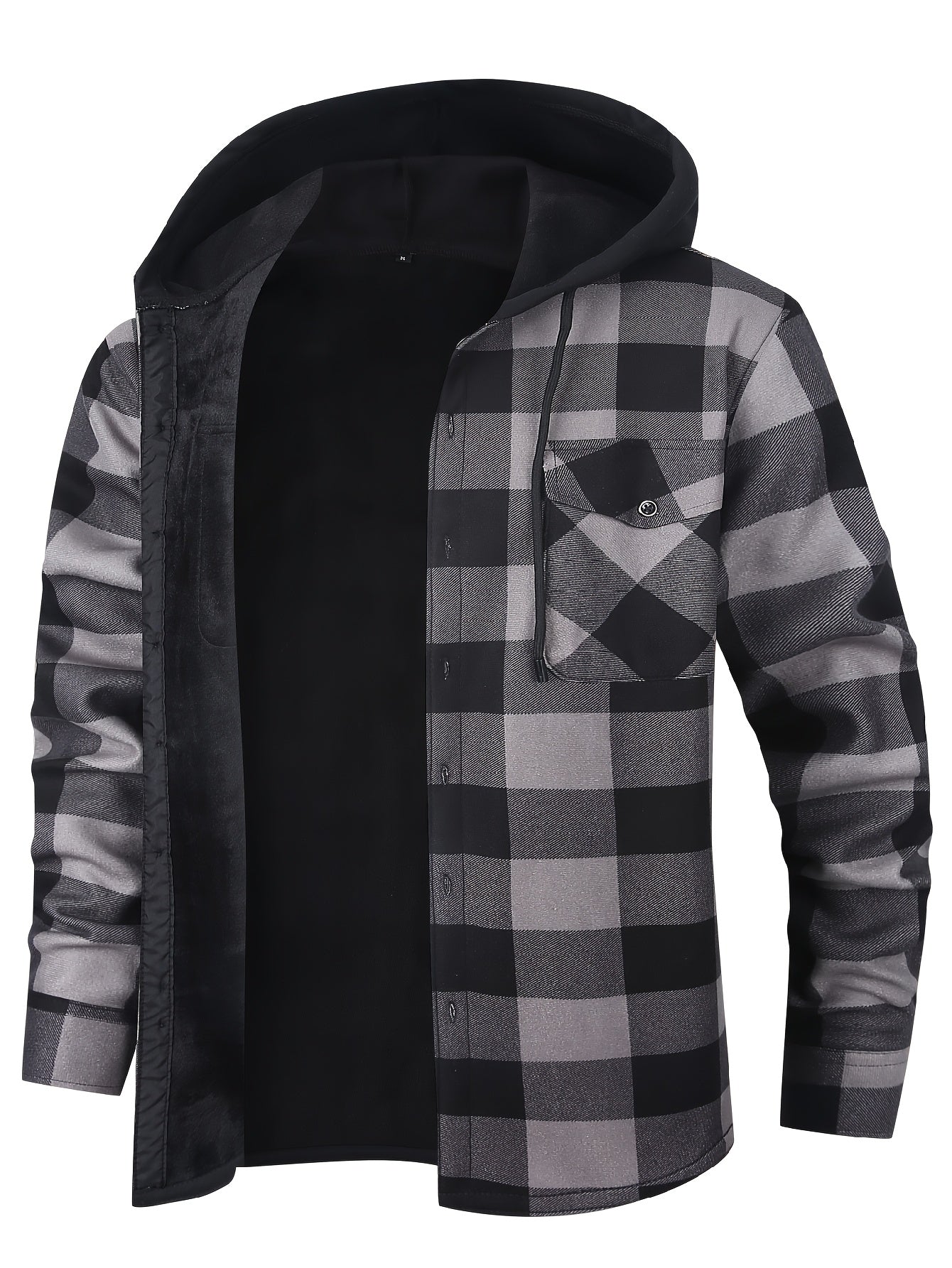 Men's Versatile Fleece Plaid Sweatshirt Everyday 621