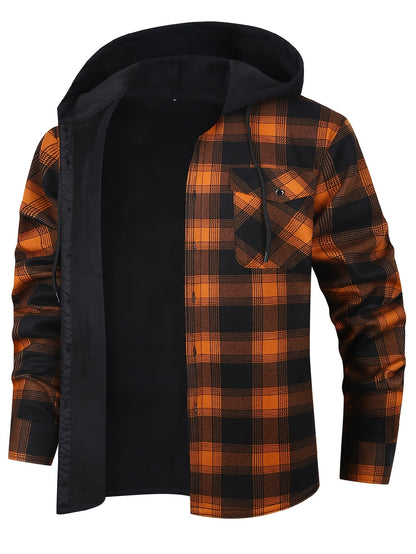 Men's Green Plaid Polyester Sweatshirt - product view 16