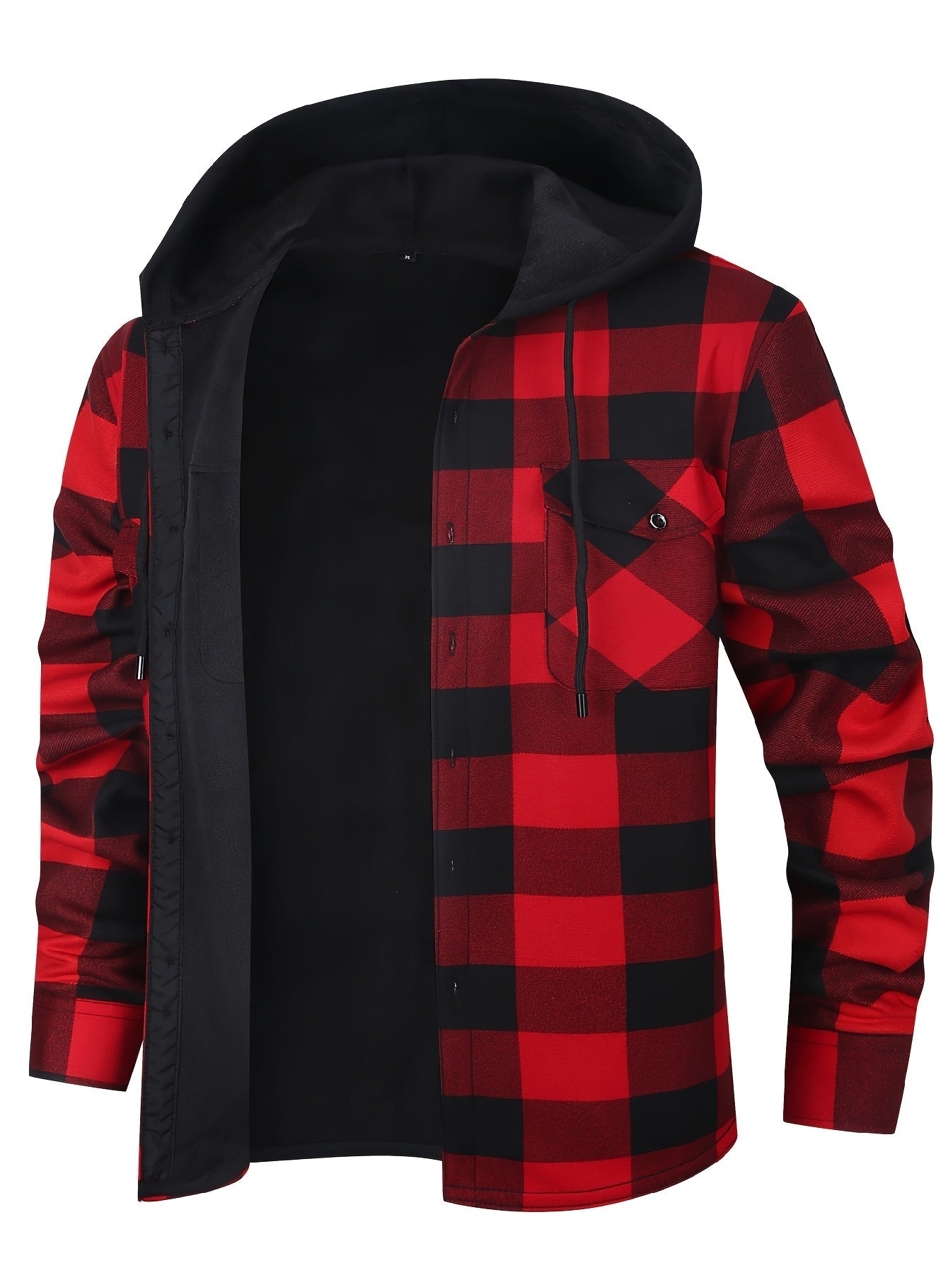 Men's Green Plaid Polyester Sweatshirt - product view 11