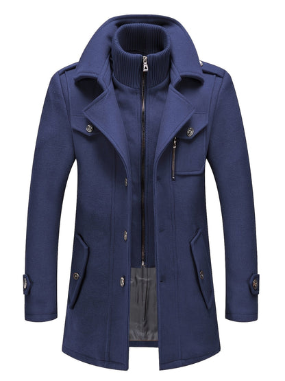 Men's Black Polyester Coat - product view 20